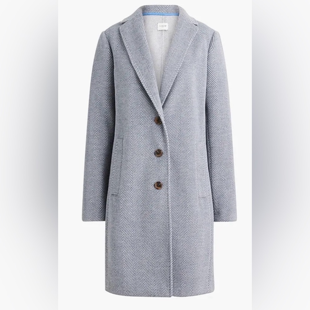Jcrew size 2 NWT Herringbone Topcoat